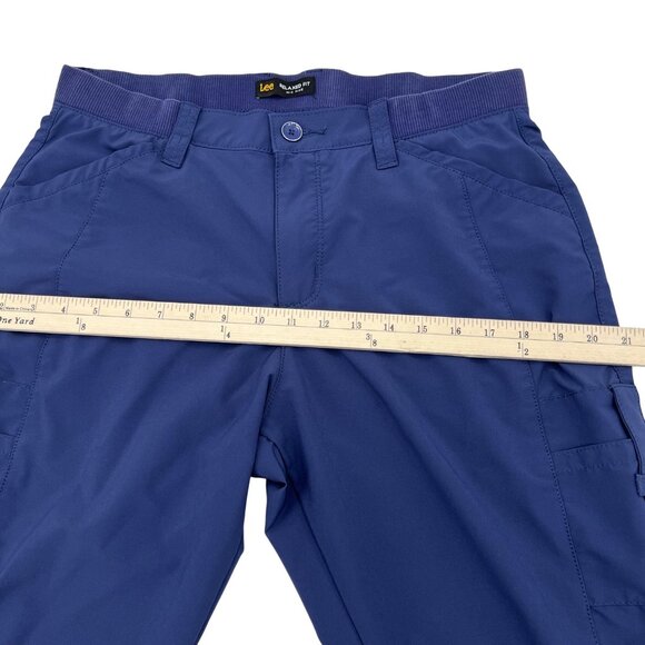 Lee Womens Relaxed Fit Mid Rise Cargo Capri Pants Medium Blue Polyester/Spandex - Picture 5 of 8